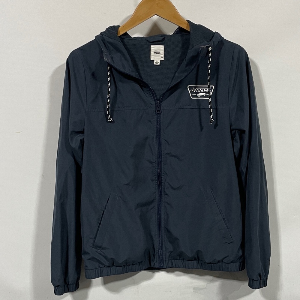 Vans Navy Blue Hooded Windbreaker Jacket